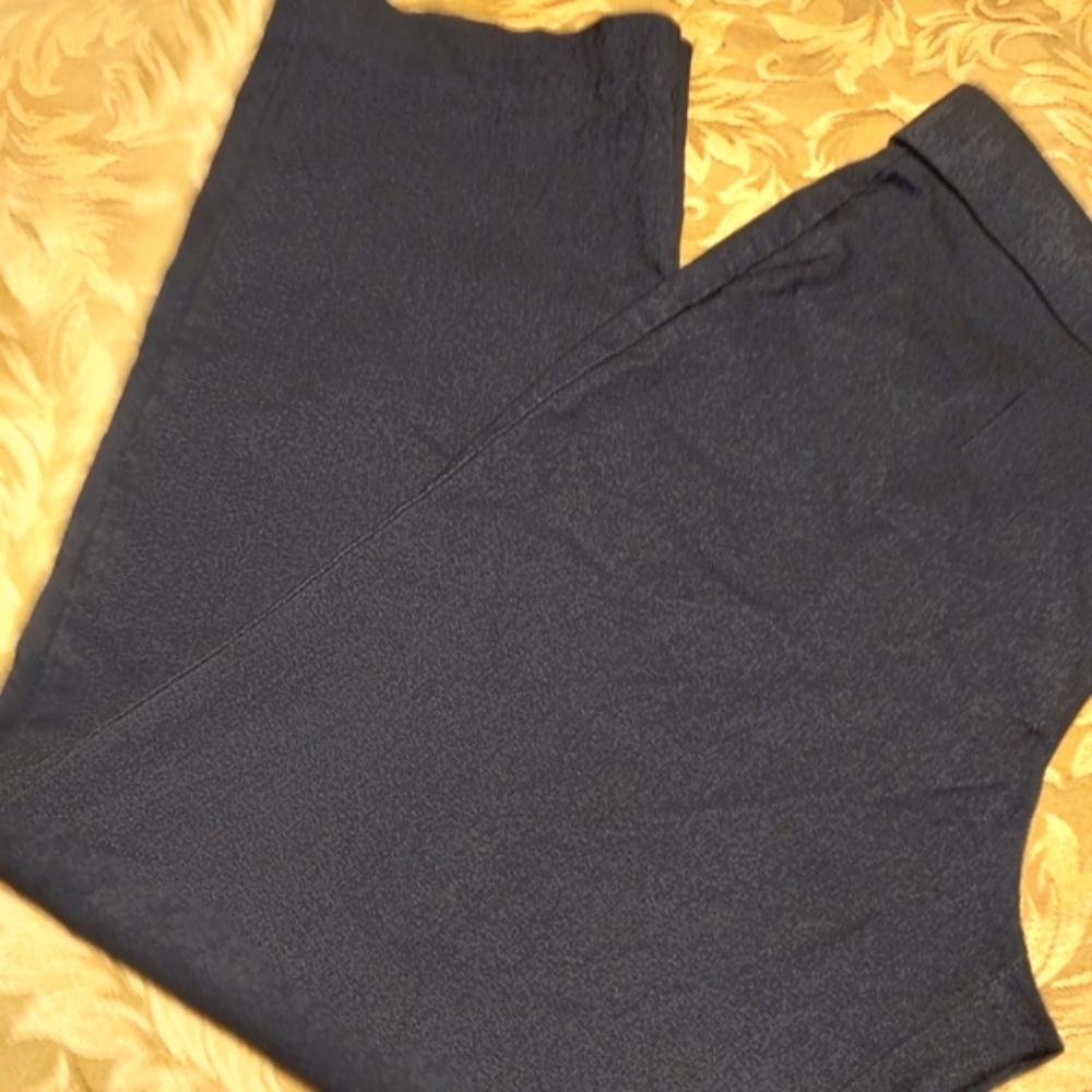 💙 Polished Ultra Dark Blue Sharkskin Tailored Capris - MPS - Picture 5 of 8